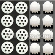 SYMA X5S X5SW X5SC Parts-46 Main gear(8pcs) & Small motor gear(8pcs) For SYMA X5S X5SC X5SC Quadcopter UFO parts